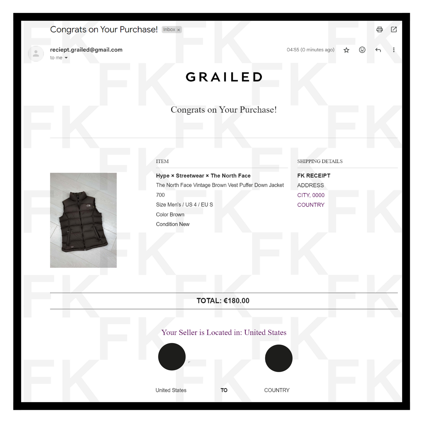 grailed email receipt