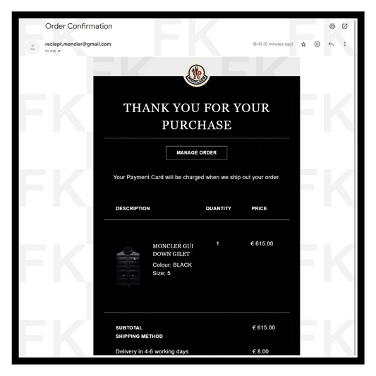 moncler email receipt